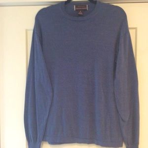 Johnston & Murphy Men's Sweater || Medium Blue Long Sleeve Pullover